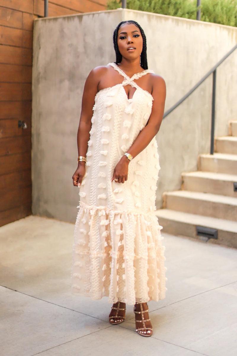 White ivory maxi sales dress