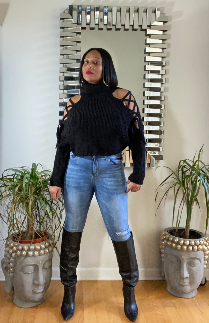 Layla Lace Up Sweater