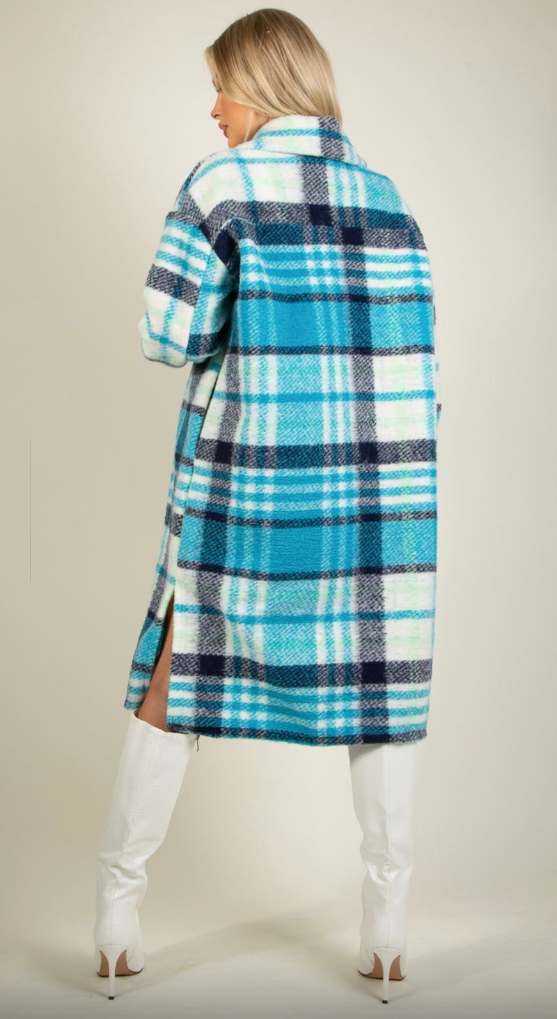 Breakin’ Plaid Longline Shacket